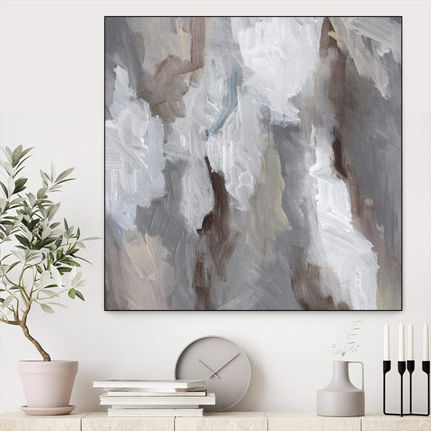 Cloudy Shapes I by Jennifer Parker on GIANT ART - beige abstract