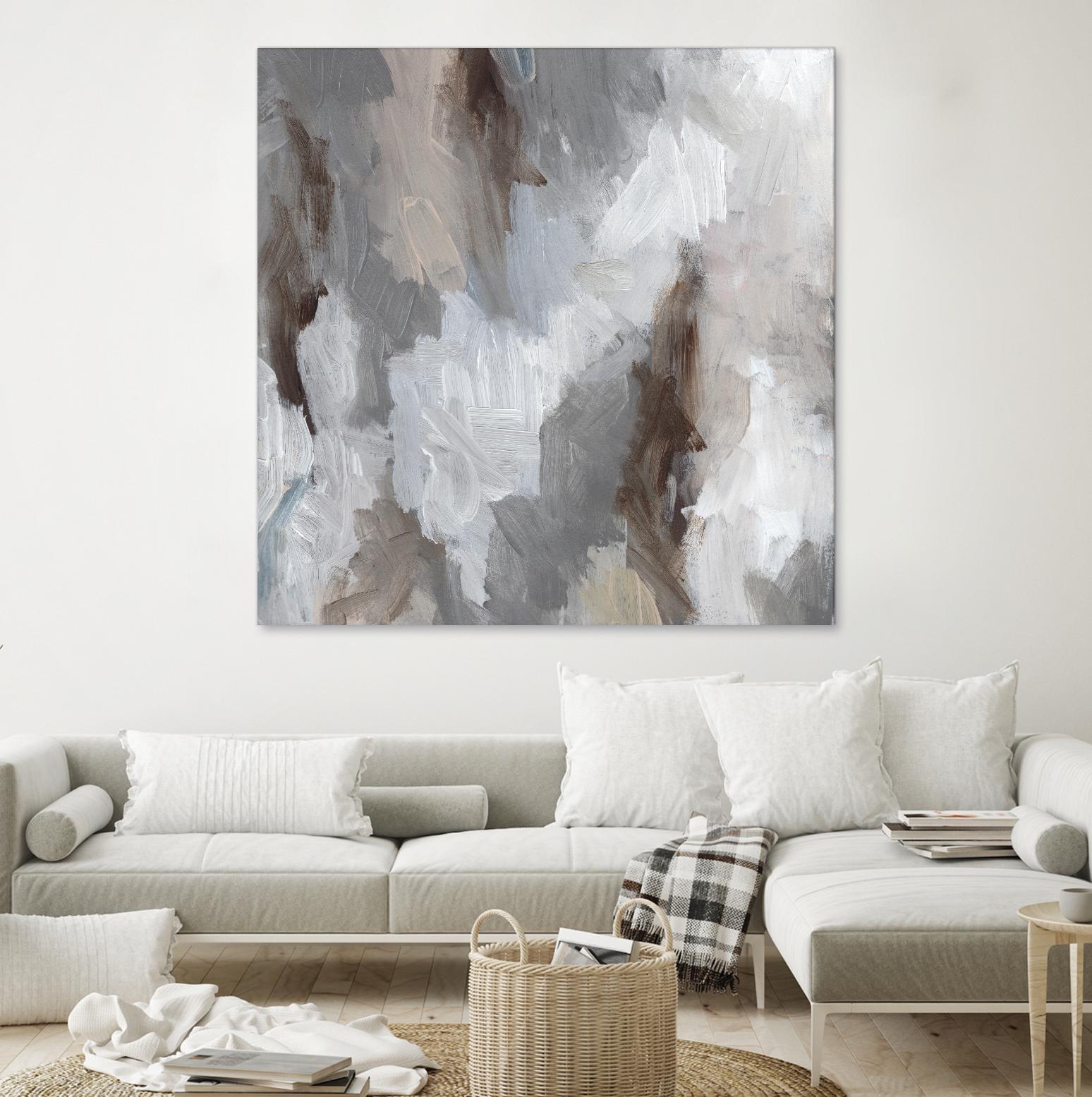 Cloudy Shapes II by Jennifer Parker on GIANT ART - white abstract abstract