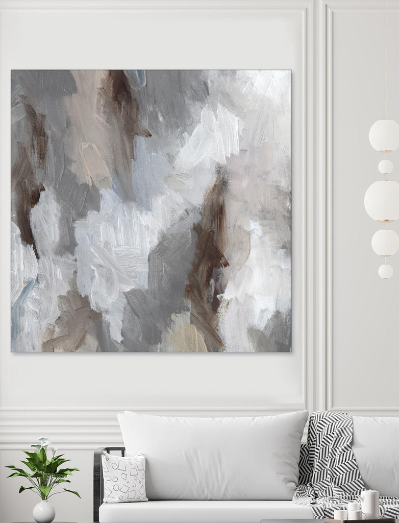 Cloudy Shapes II de Jennifer Parker sur GIANT ART - abstrait blanc