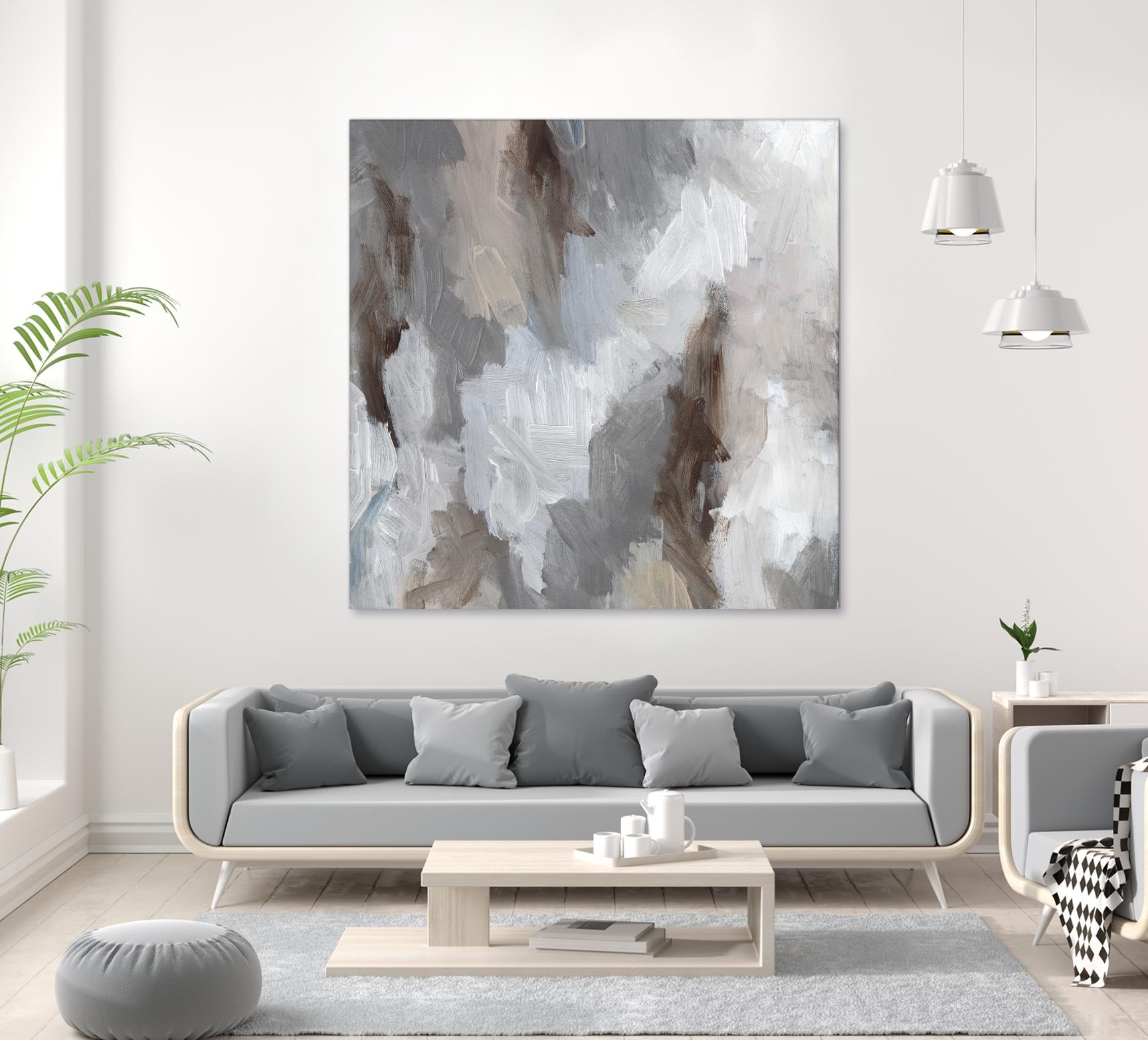 Cloudy Shapes II by Jennifer Parker on GIANT ART - white abstract abstract