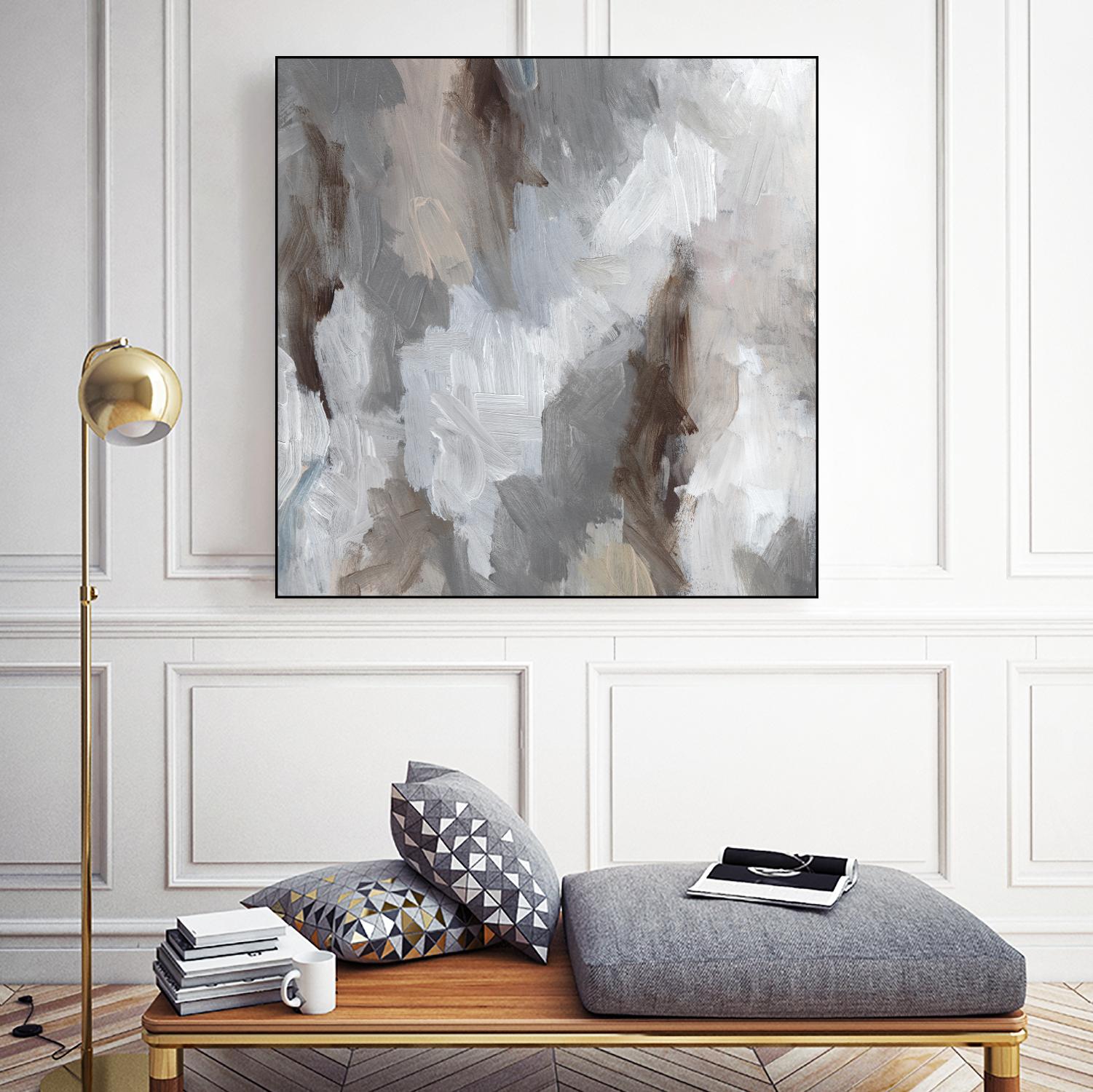 Cloudy Shapes II by Jennifer Parker on GIANT ART - white abstract abstract