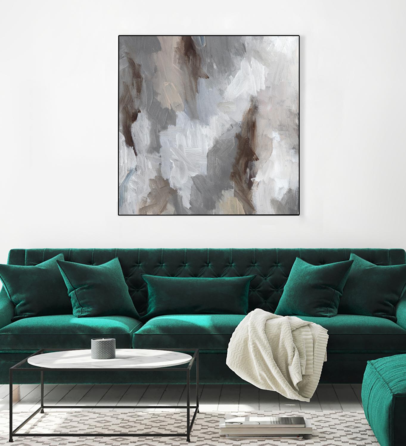 Cloudy Shapes II by Jennifer Parker on GIANT ART - white abstract abstract