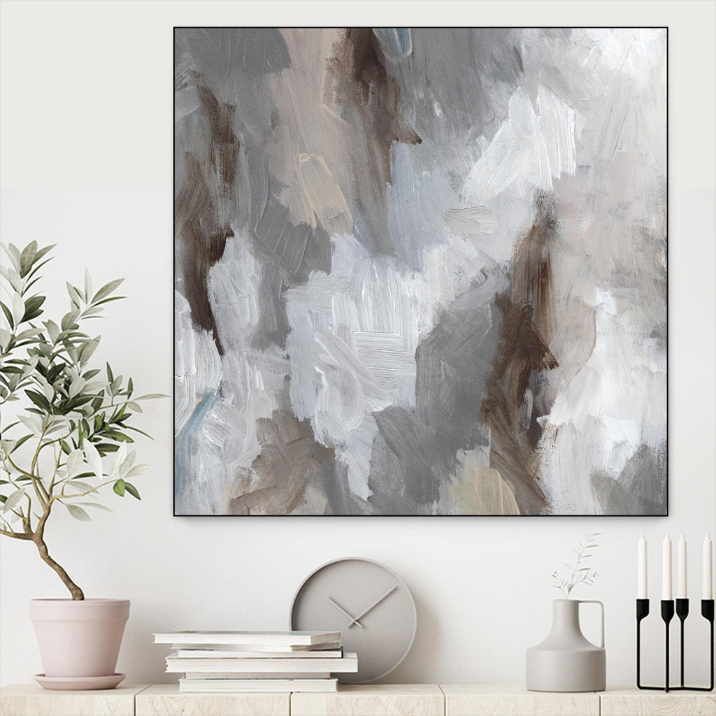 Cloudy Shapes II de Jennifer Parker sur GIANT ART - abstrait blanc