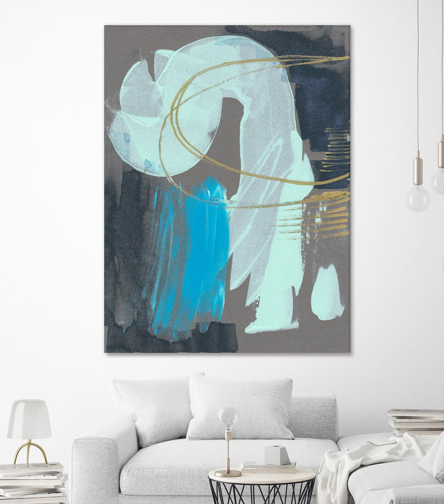Swivel I by Jennifer Goldberger on GIANT ART - gold abstract abstract