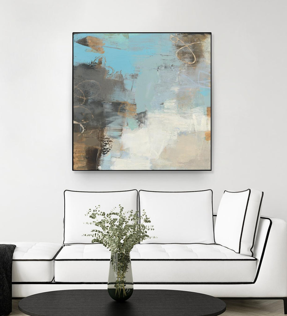 Printed Thither II by Sue Jachimiec on GIANT ART - gold abstract