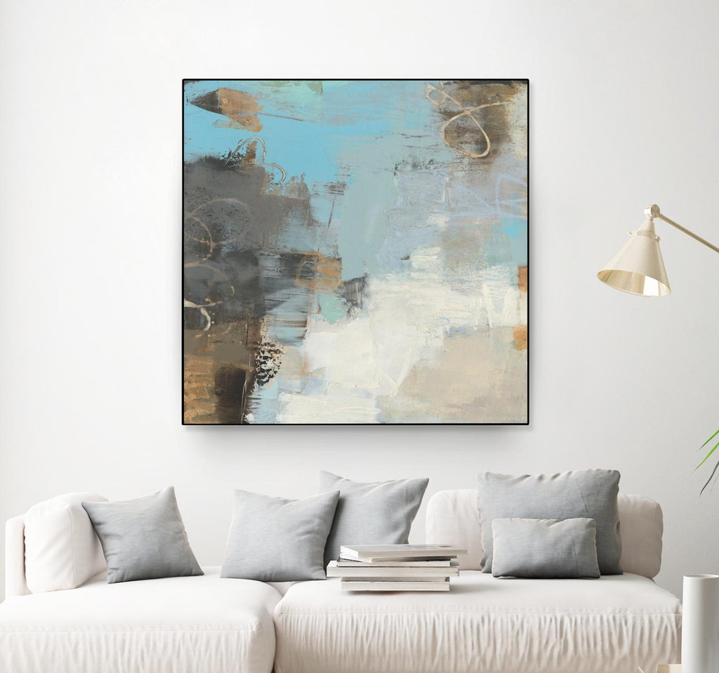 Printed Thither II by Sue Jachimiec on GIANT ART - gold abstract