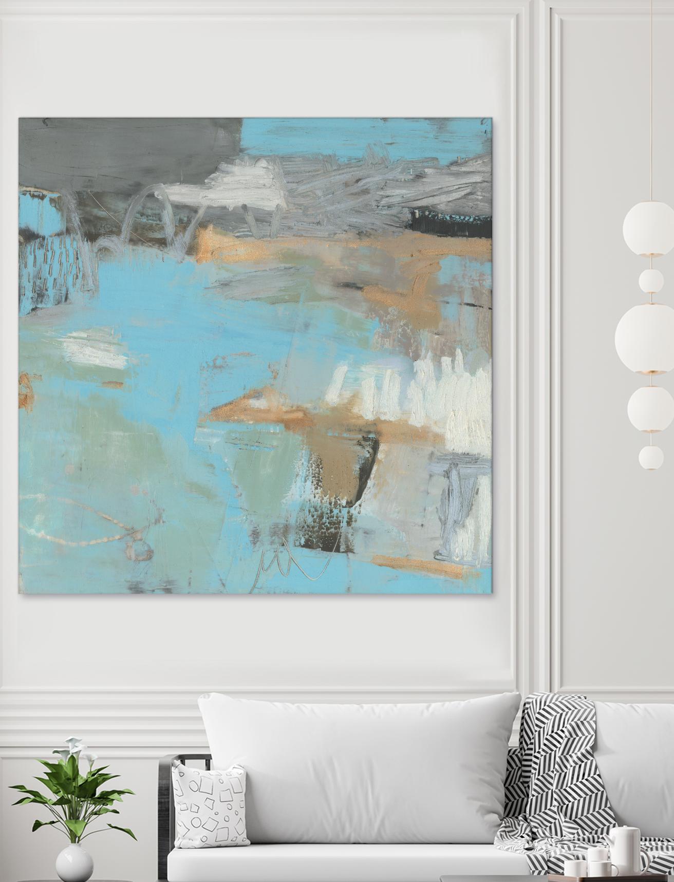 Printed Thither III by Sue Jachimiec on GIANT ART - beige abstract 