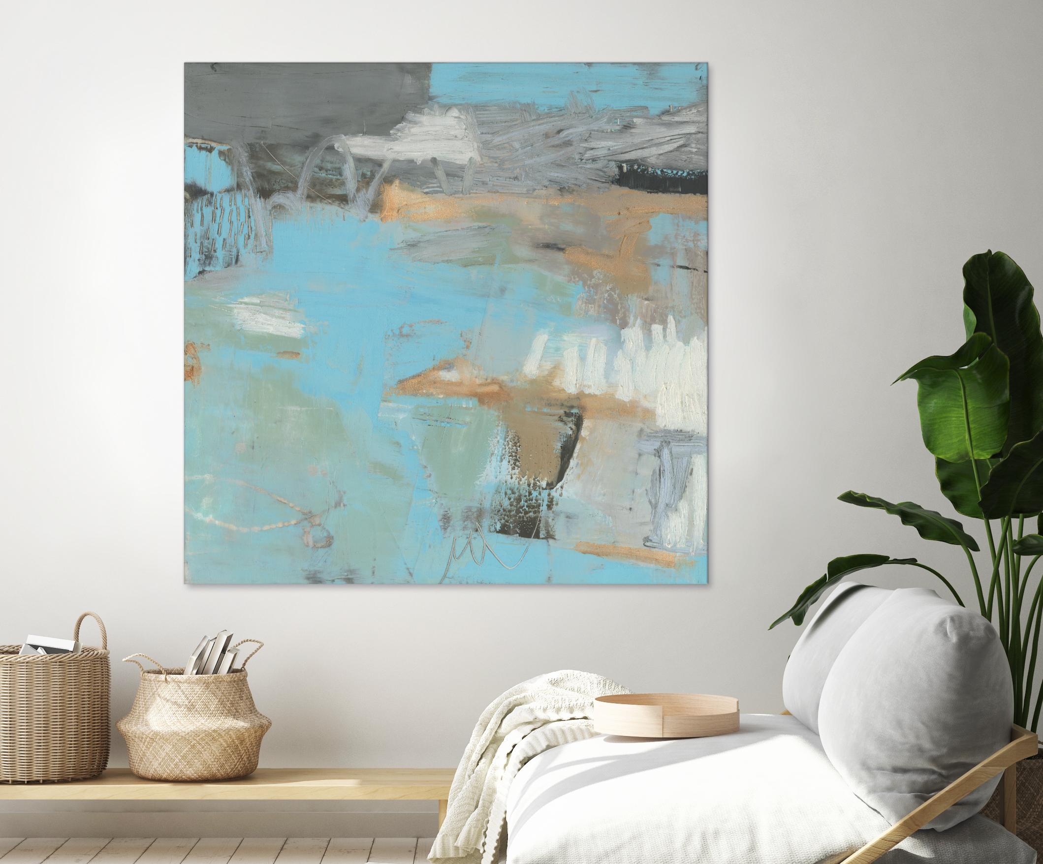 Printed Thither III by Sue Jachimiec on GIANT ART - beige abstract 