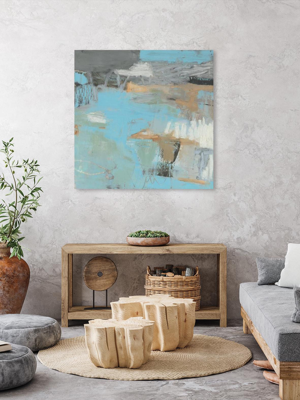 Printed Thither III by Sue Jachimiec on GIANT ART - beige abstract 