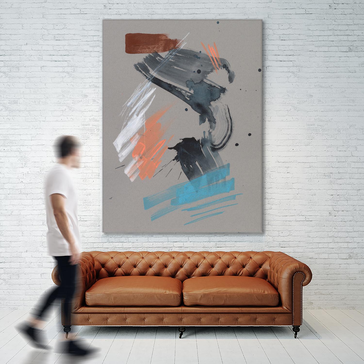 Playful Marks I by Jennifer Goldberger on GIANT ART - white abstract abstract