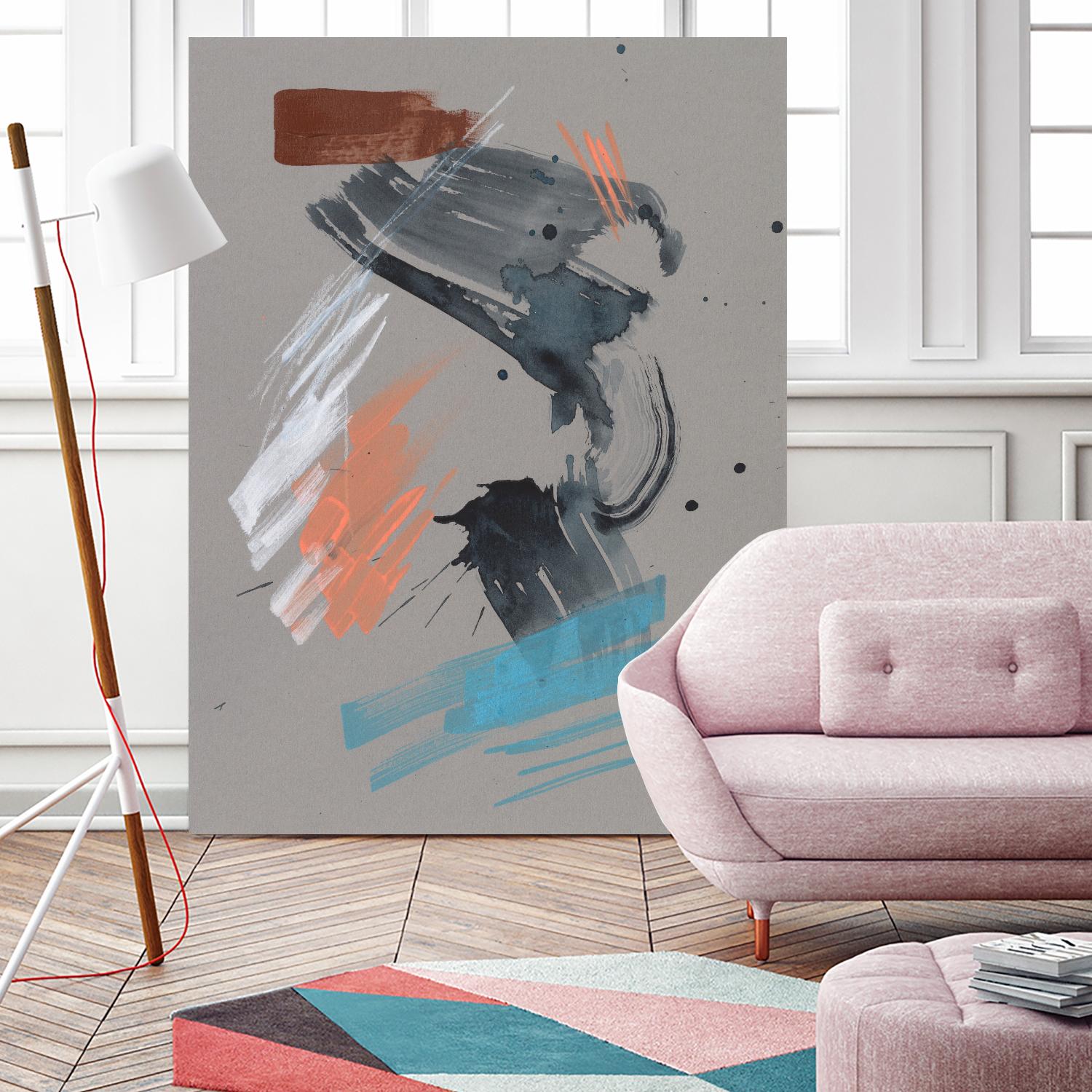 Playful Marks I by Jennifer Goldberger on GIANT ART - white abstract abstract