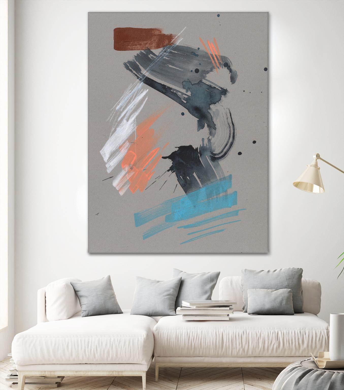 Playful Marks I by Jennifer Goldberger on GIANT ART - white abstract abstract