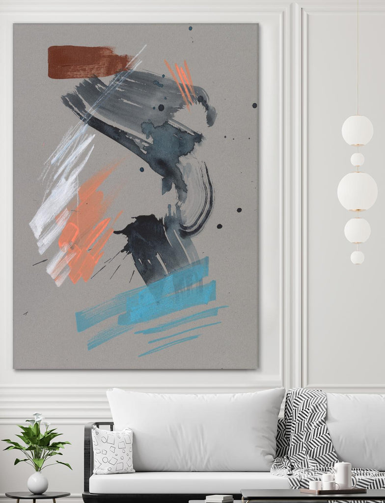 Playful Marks I by Jennifer Goldberger on GIANT ART - white abstract abstract