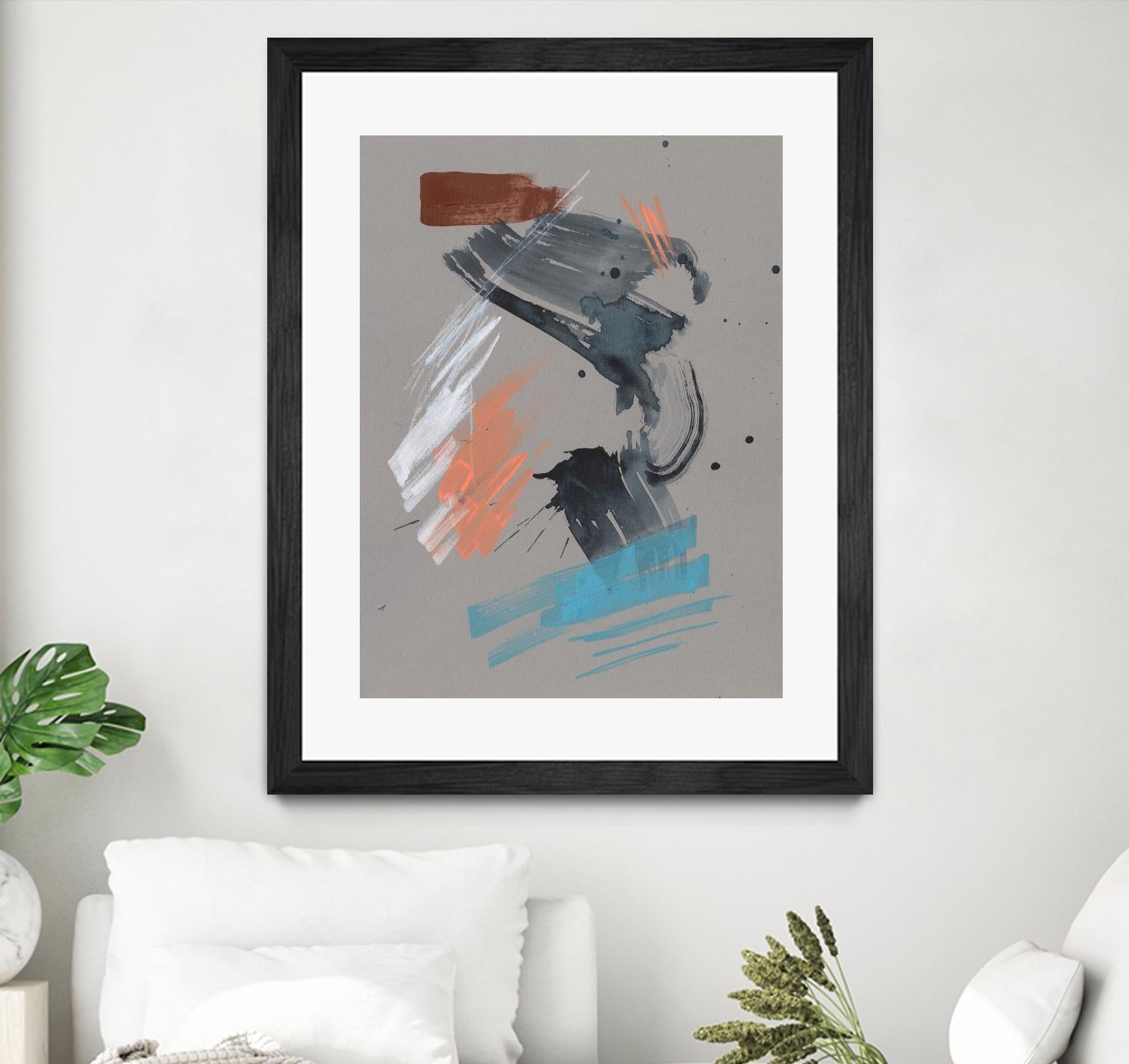 Playful Marks I by Jennifer Goldberger on GIANT ART - white abstract abstract