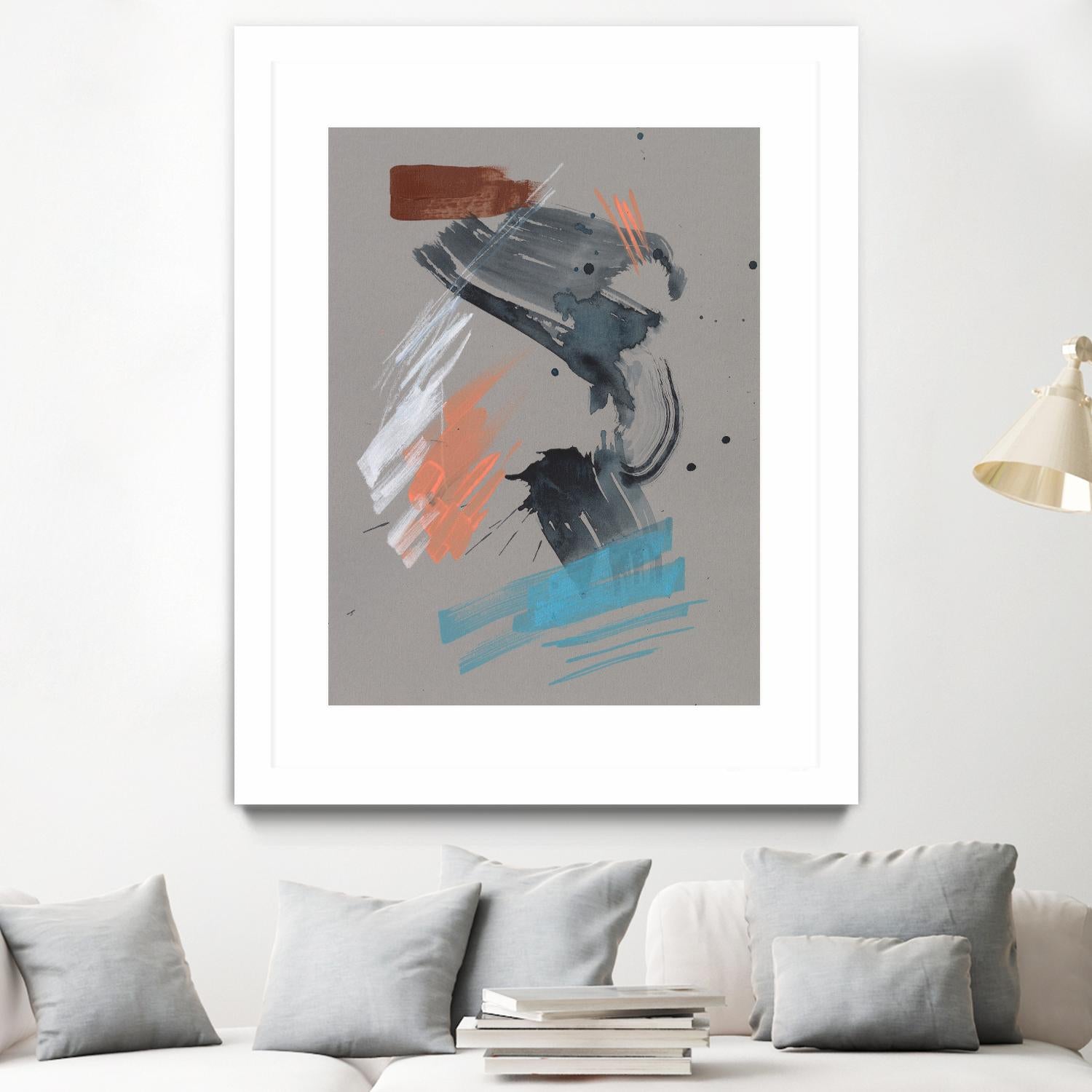 Playful Marks I by Jennifer Goldberger on GIANT ART - white abstract abstract