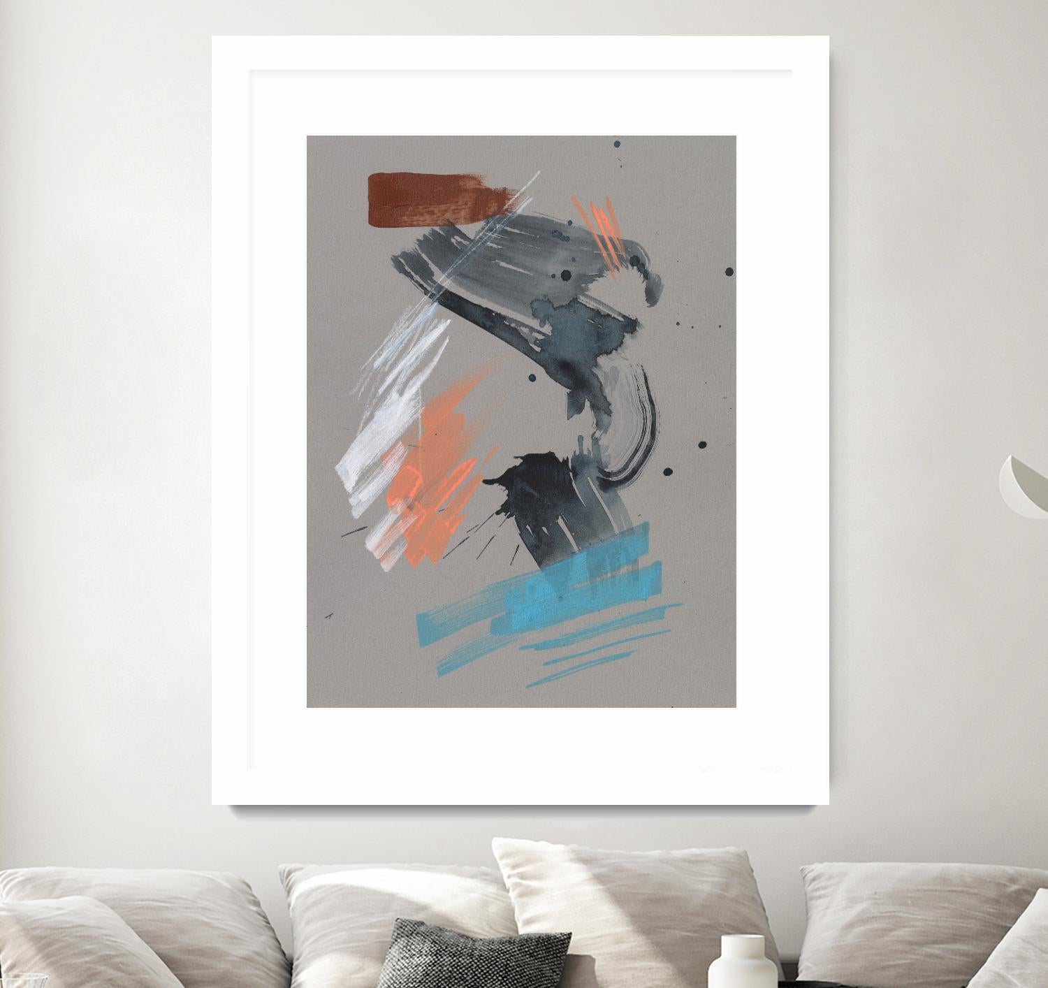 Playful Marks I by Jennifer Goldberger on GIANT ART - white abstract abstract