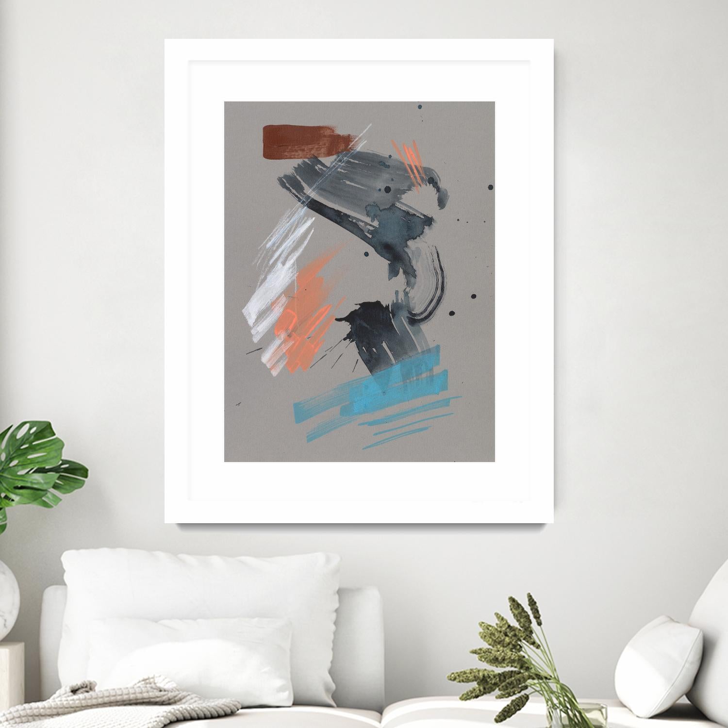 Playful Marks I by Jennifer Goldberger on GIANT ART - white abstract abstract