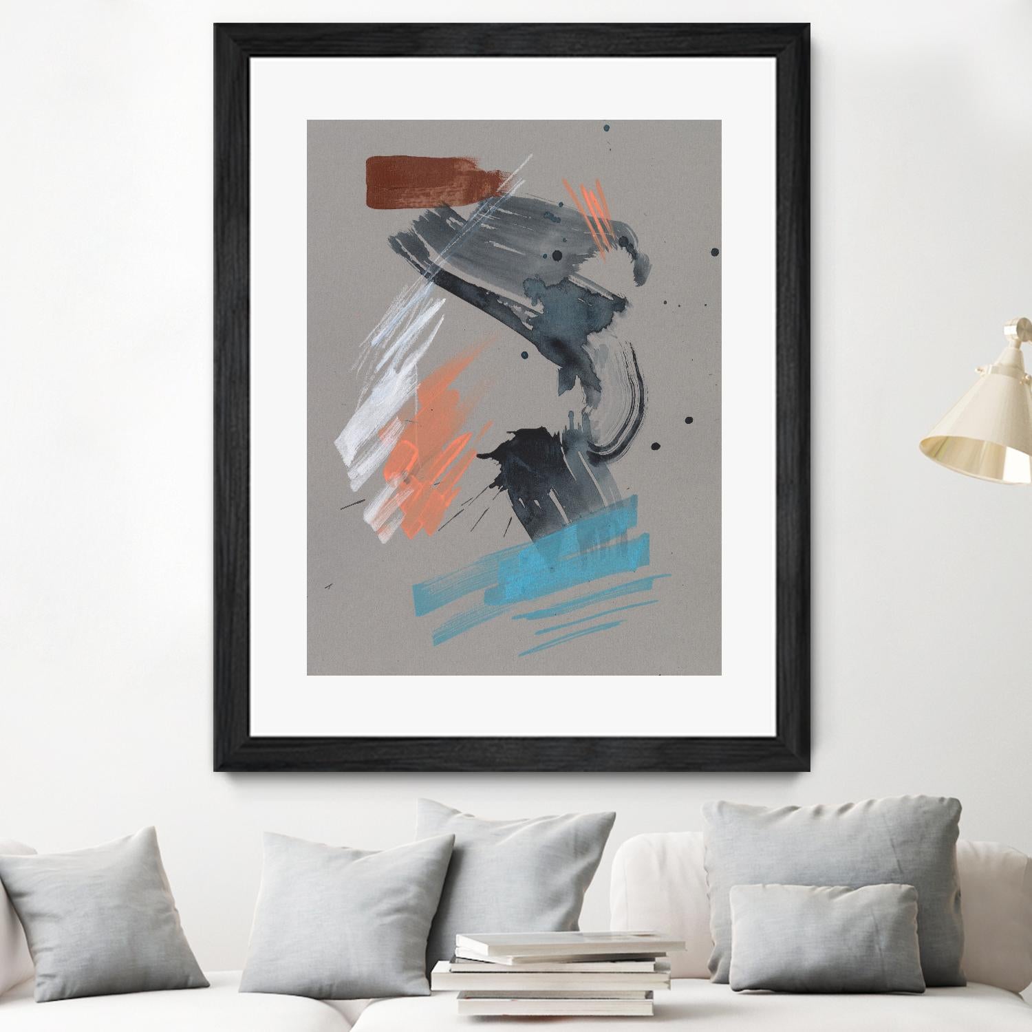 Playful Marks I by Jennifer Goldberger on GIANT ART - white abstract abstract