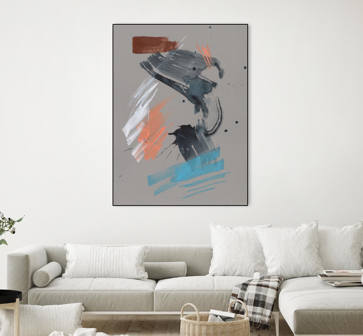 Playful Marks I by Jennifer Goldberger on GIANT ART - white abstract abstract