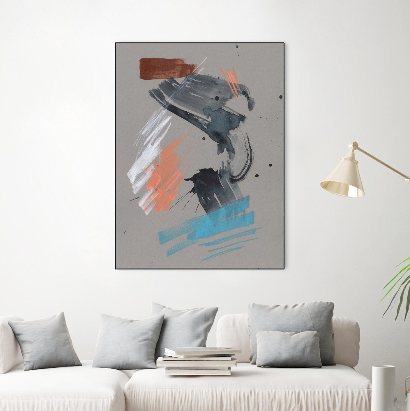 Playful Marks I by Jennifer Goldberger on GIANT ART - white abstract abstract