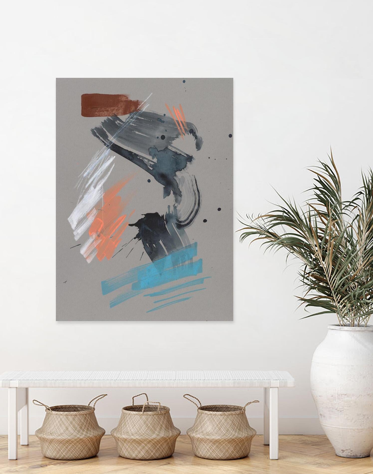 Playful Marks I by Jennifer Goldberger on GIANT ART - white abstract abstract