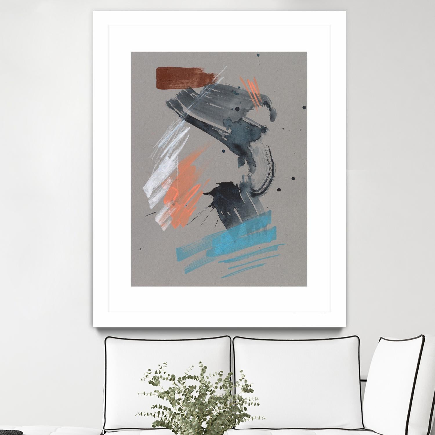 Playful Marks I by Jennifer Goldberger on GIANT ART - white abstract abstract