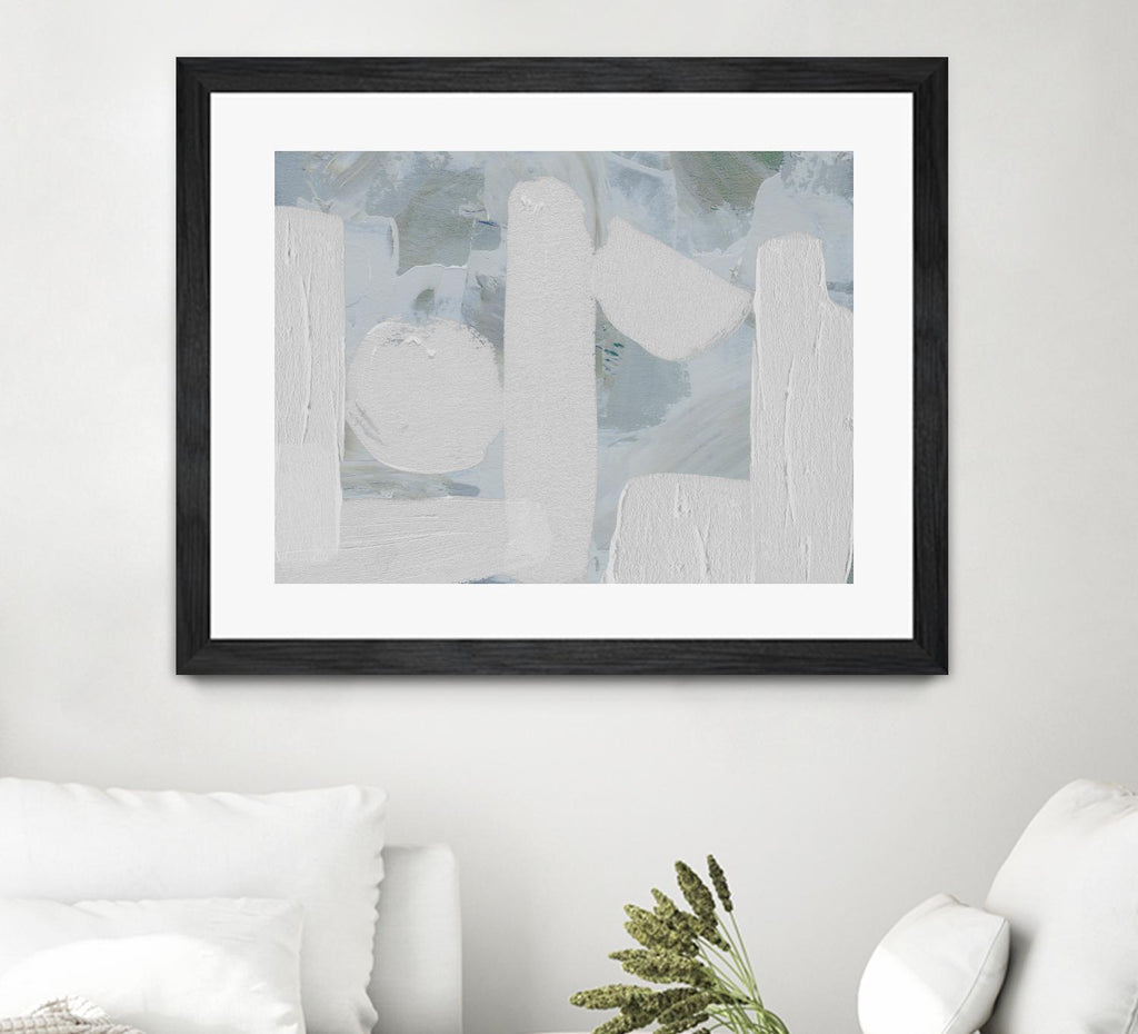Saltwater Tide IV de Melissa Wang sur GIANT ART - abstrait blanc