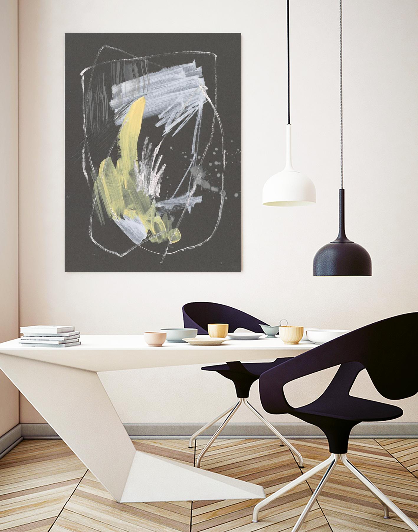 Sunny Marks II by Jennifer Goldberger on GIANT ART - grey  abstract abstract 