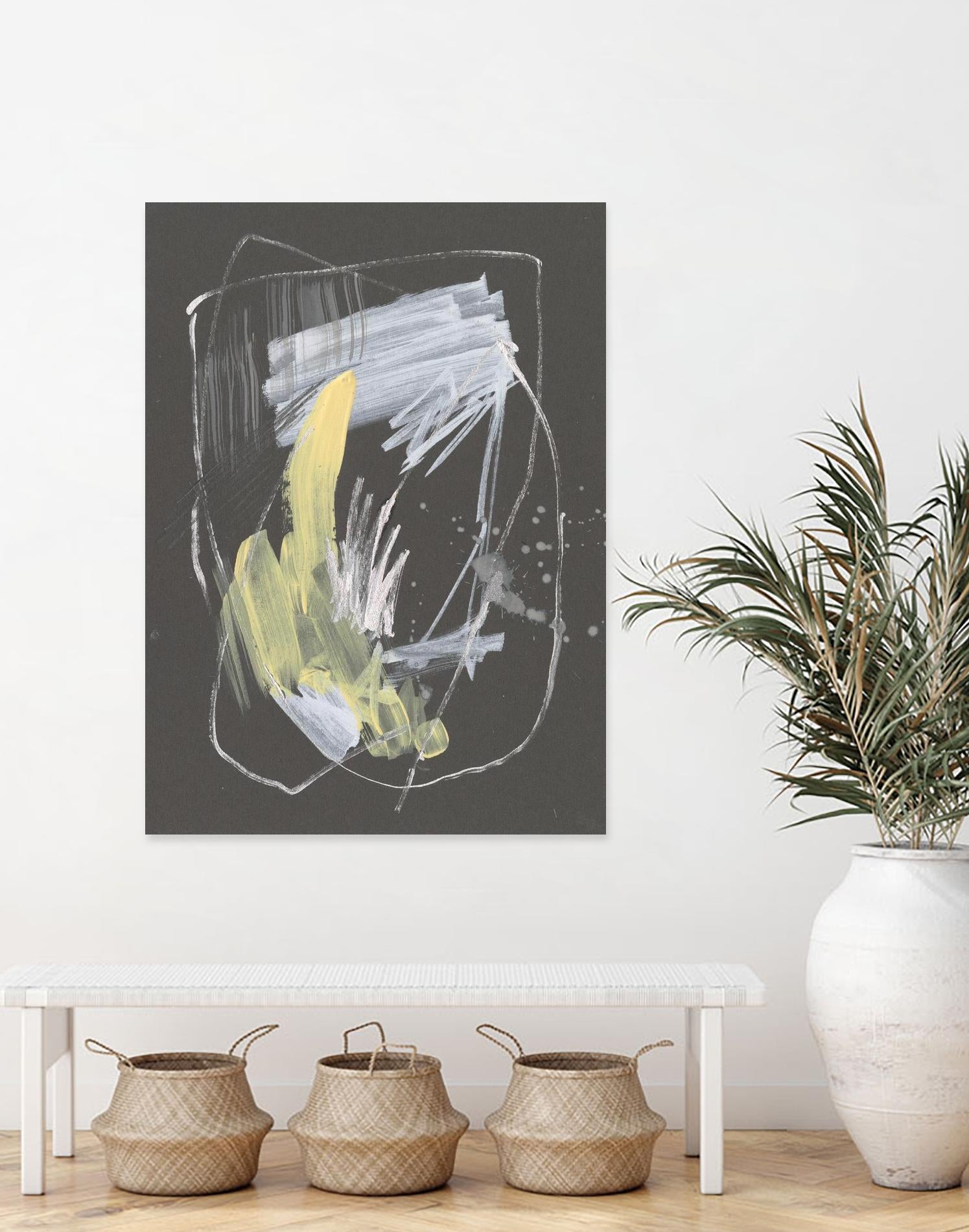 Sunny Marks II by Jennifer Goldberger on GIANT ART - grey  abstract abstract 