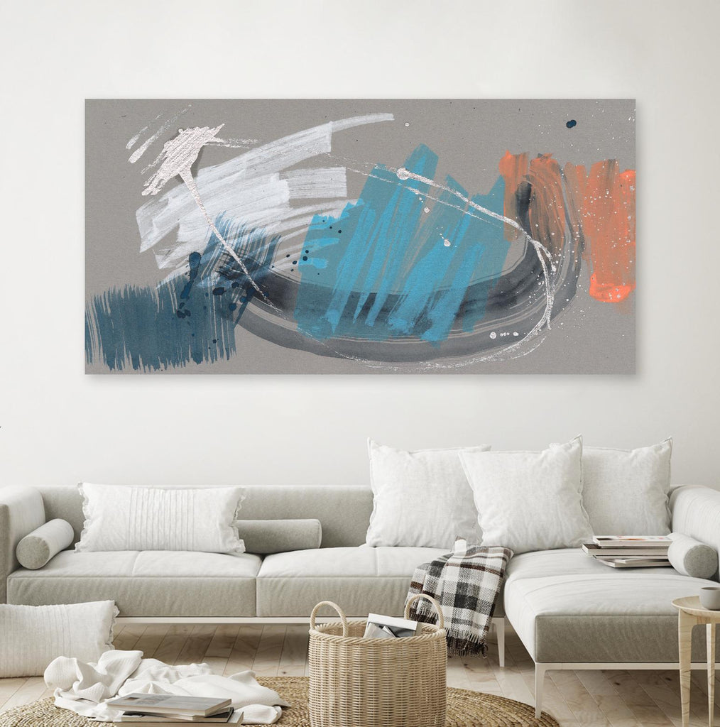Whimsical Marks I by Jennifer Goldberger on GIANT ART - blue abstract abstract
