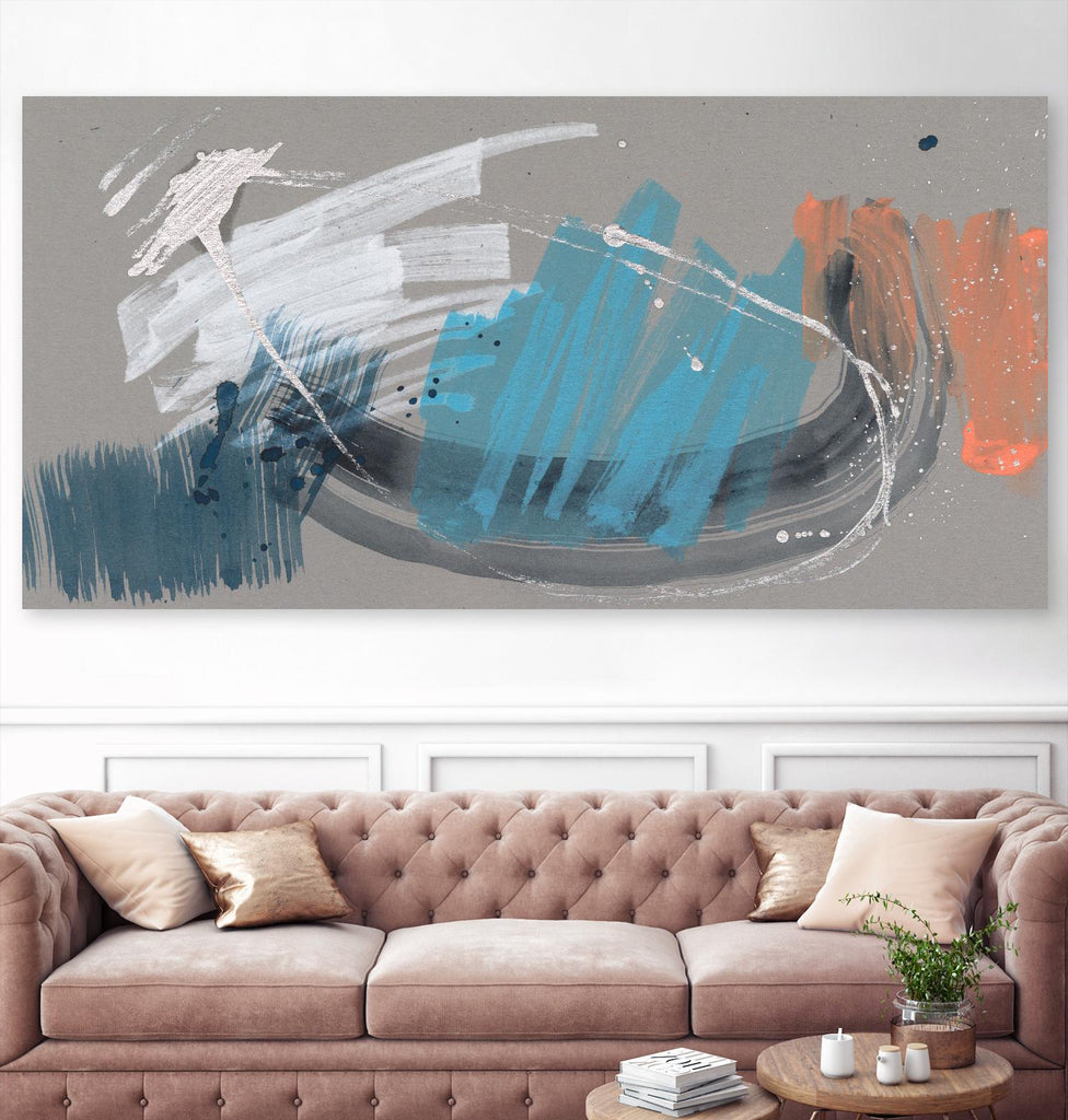 Whimsical Marks I by Jennifer Goldberger on GIANT ART - blue abstract abstract