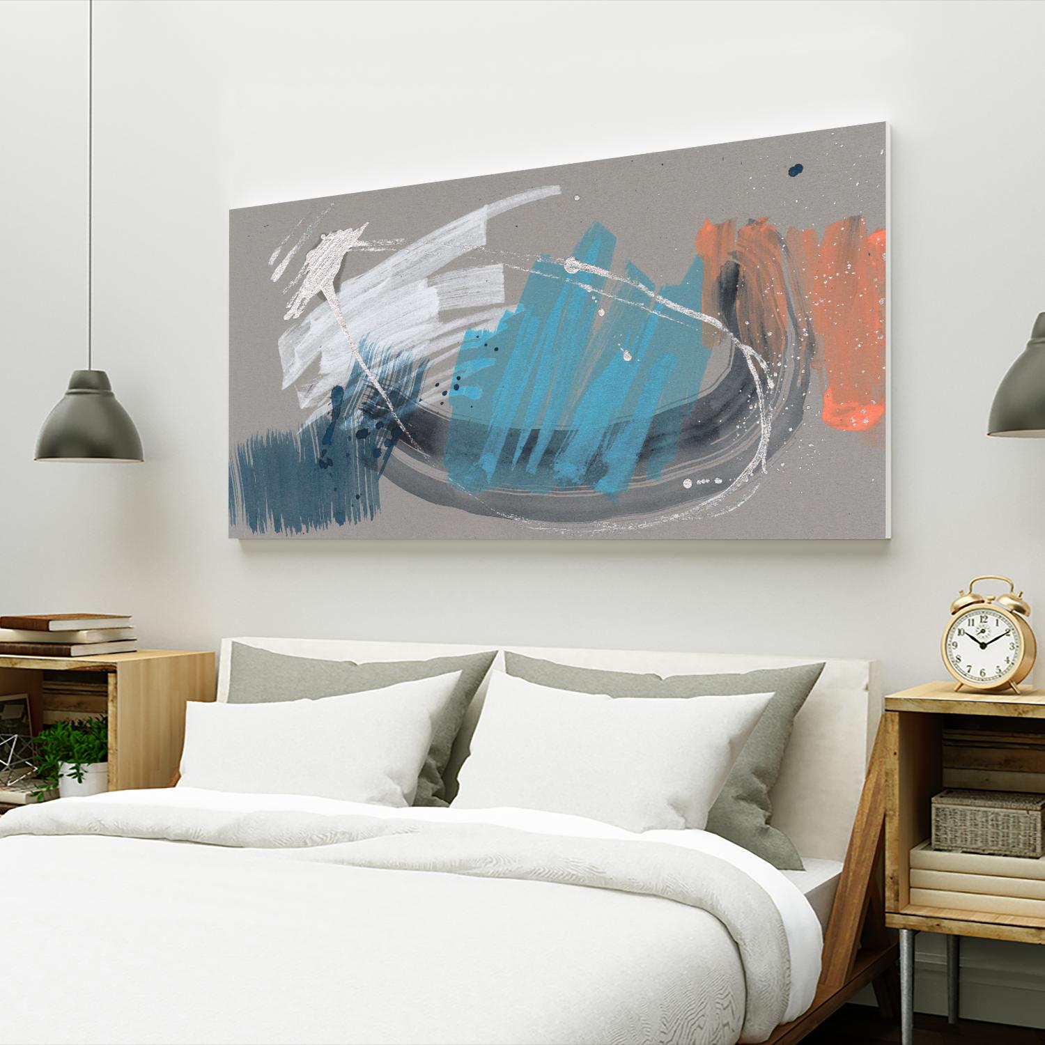 Whimsical Marks I by Jennifer Goldberger on GIANT ART - blue abstract abstract