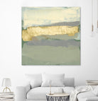 Sage & Gold Swipe I by Jennifer Goldberger on GIANT ART - gold abstract abstract