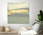 Sage & Gold Swipe I by Jennifer Goldberger on GIANT ART - gold abstract abstract