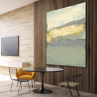 Sage & Gold Swipe I by Jennifer Goldberger on GIANT ART - gold abstract abstract