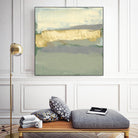 Sage & Gold Swipe I by Jennifer Goldberger on GIANT ART - gold abstract abstract