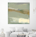 Sage & Gold Swipe III by Jennifer Goldberger on GIANT ART - green abstract abstract 