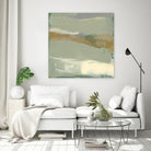 Sage & Gold Swipe III by Jennifer Goldberger on GIANT ART - green abstract abstract 