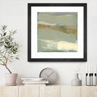 Sage & Gold Swipe III by Jennifer Goldberger on GIANT ART - green abstract abstract 