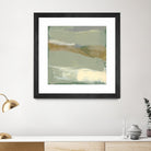 Sage & Gold Swipe III by Jennifer Goldberger on GIANT ART - green abstract abstract 