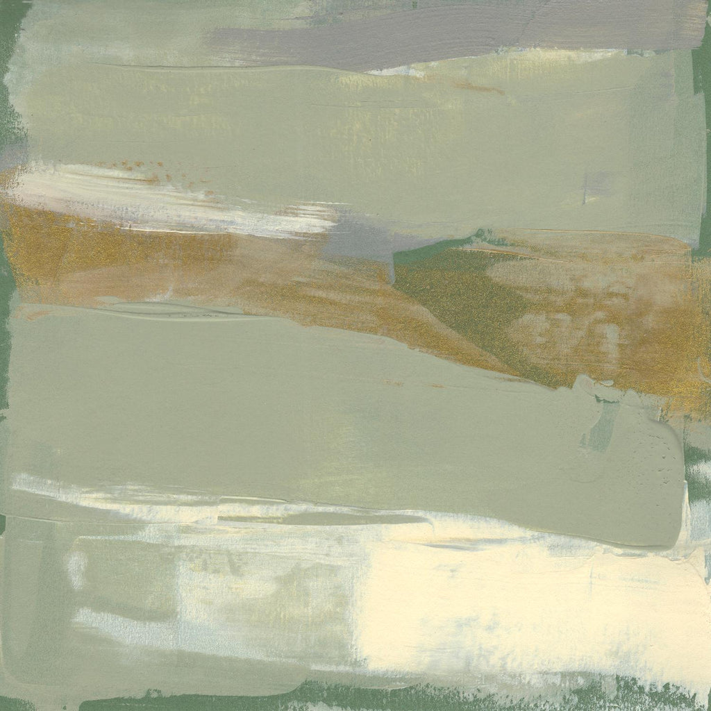Sage & Gold Swipe III par Jennifer Goldberger sur GIANT ART - abstrait vert 