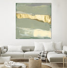 Sage & Gold Swipe III by Jennifer Goldberger on GIANT ART - gold abstract abstract