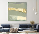 Sage & Gold Swipe III by Jennifer Goldberger on GIANT ART - gold abstract abstract