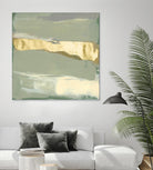 Sage & Gold Swipe III by Jennifer Goldberger on GIANT ART - gold abstract abstract