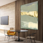 Sage & Gold Swipe III by Jennifer Goldberger on GIANT ART - gold abstract abstract