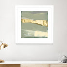 Sage & Gold Swipe III by Jennifer Goldberger on GIANT ART - gold abstract abstract