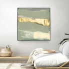 Sage & Gold Swipe III by Jennifer Goldberger on GIANT ART - gold abstract abstract