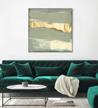 Sage & Gold Swipe III by Jennifer Goldberger on GIANT ART - gold abstract abstract