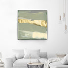 Sage & Gold Swipe III by Jennifer Goldberger on GIANT ART - gold abstract abstract