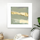 Sage & Gold Swipe III by Jennifer Goldberger on GIANT ART - gold abstract abstract